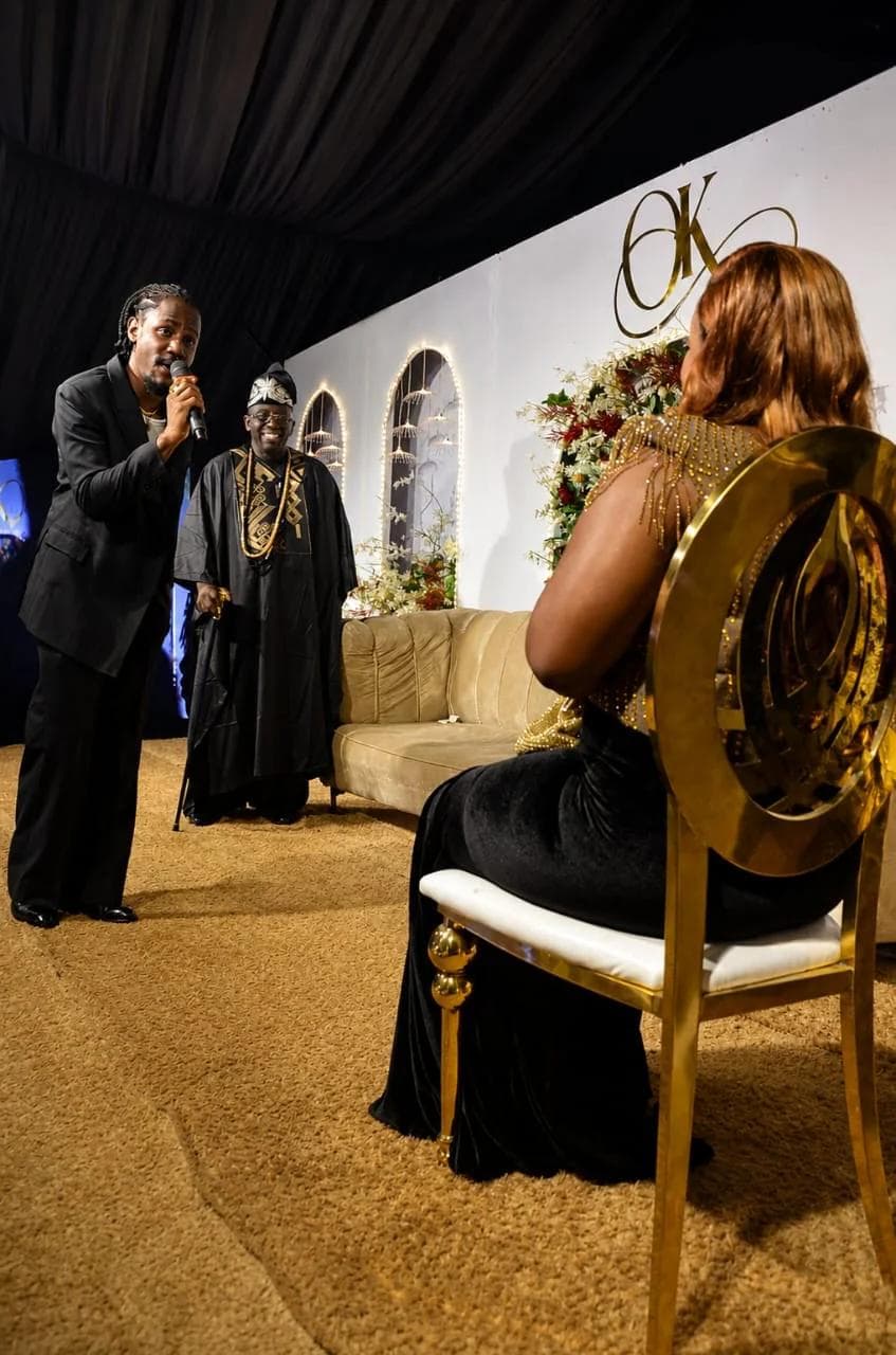 A moment from the wedding celebration.